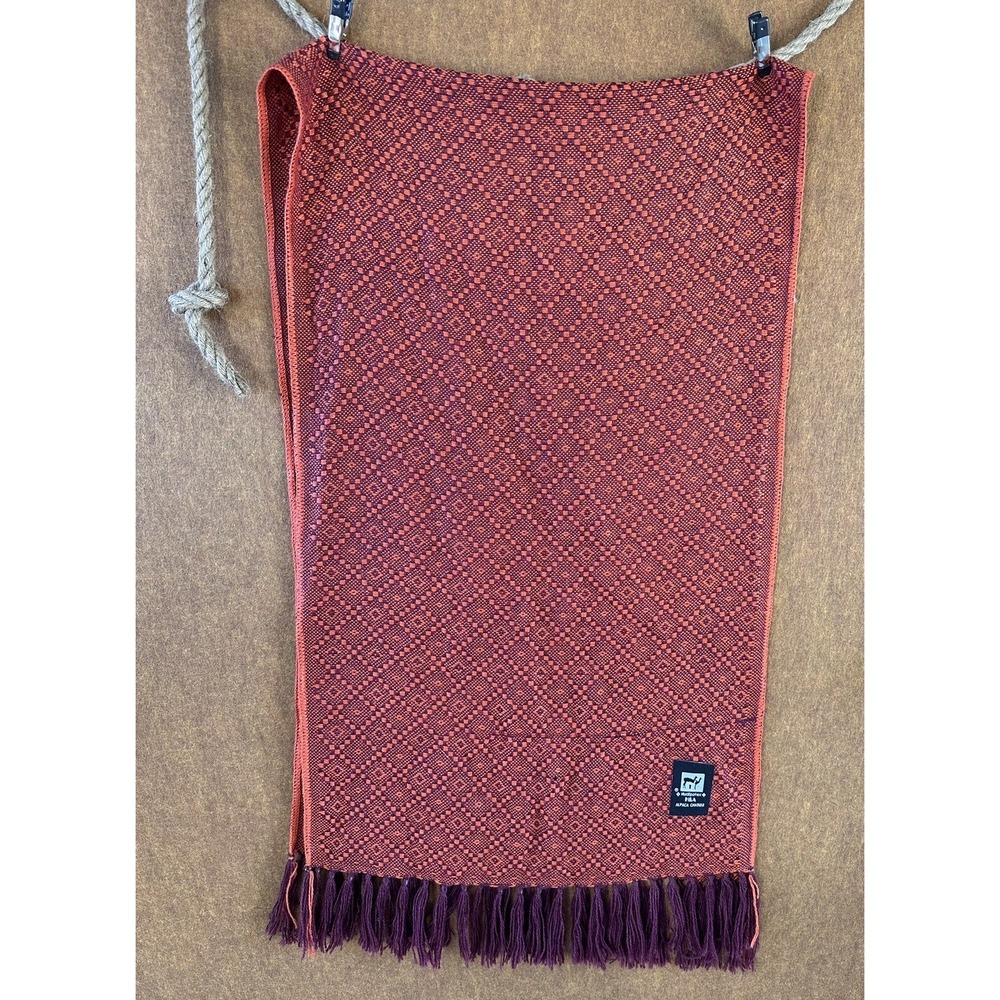 Huallpatex Alpaca Scarf Soft Winter Woven Women OS Orange Purple Excellent